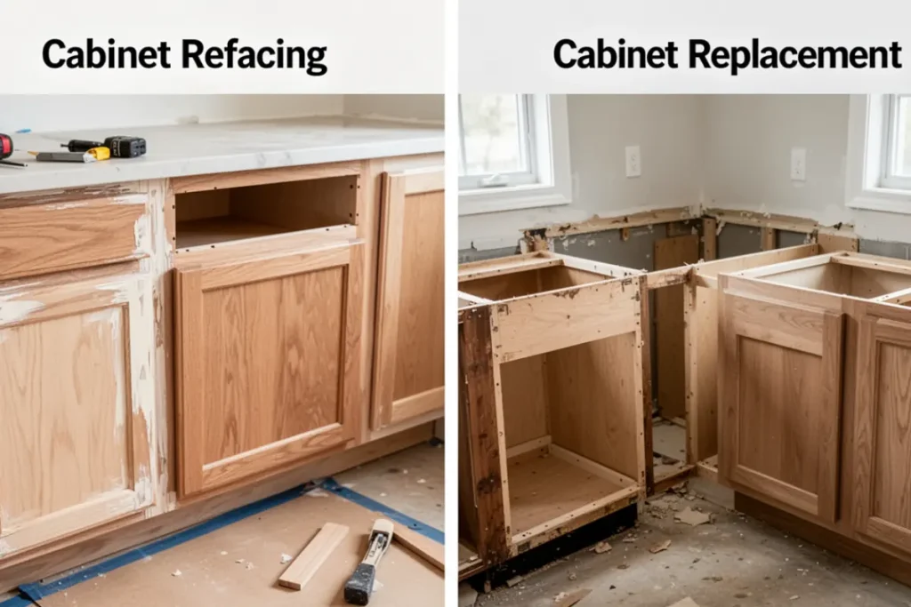 Cabinet Refacing vs. Replacement